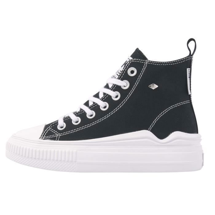 British Knights Baskets femme - BRITISH KNIGHTS - Kaya Flow Mid - Textile - Noir - Lacets