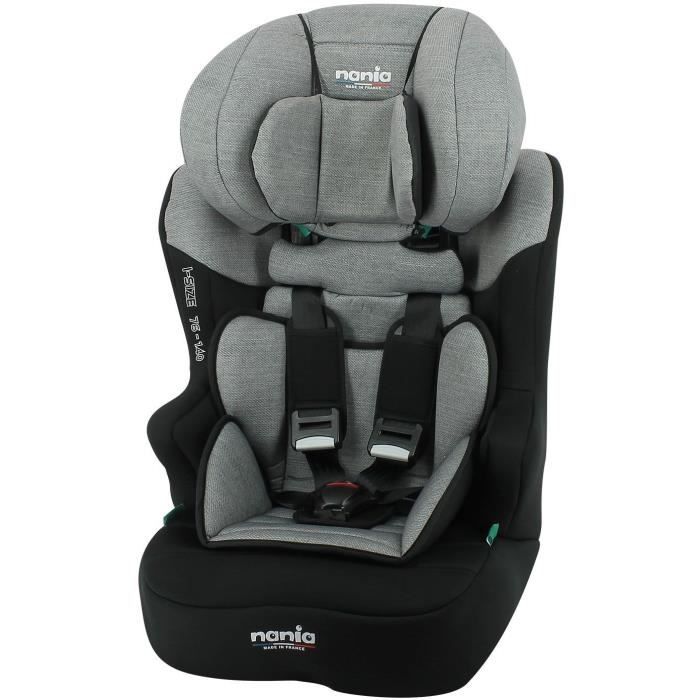 Siège auto ceinturé NANIA RACE I 76-140 cm R129 – de 3 à 10 ans – Têtière régable - Base inclinable