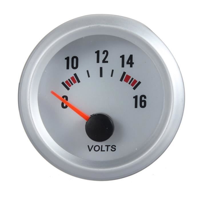 AYNEFY Voltmètre 12V Voltmètre universel jauge voltmètre LED affichage  numérique 52mm diamètre pour 12V Auto - Cdiscount Bricolage