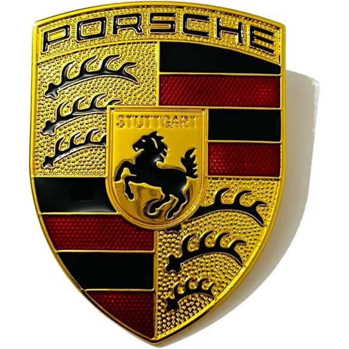 Embleme insigne logo Porsche capot voiture metal