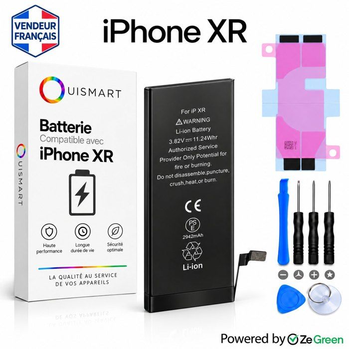 LL TRADER Batterie IPhone XR 5000mAh - Haute Capacité - Avec Outils De Remplacement