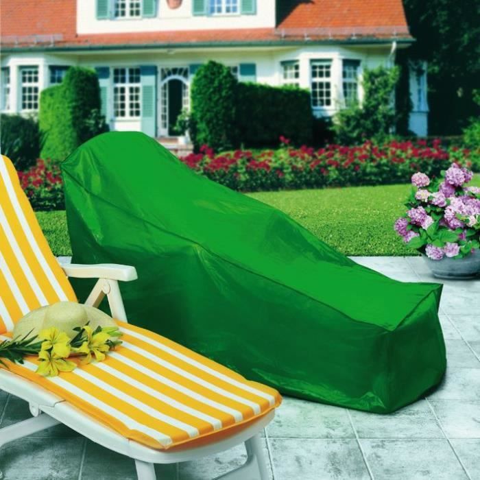 Housse lit bain de soleil - RAYEN - imperméable et résistante - vert