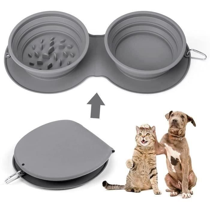 Gamelle Pliable pour Chien Gamelles de Voyage pour Chien et Chat Pliable en Silicone avec
