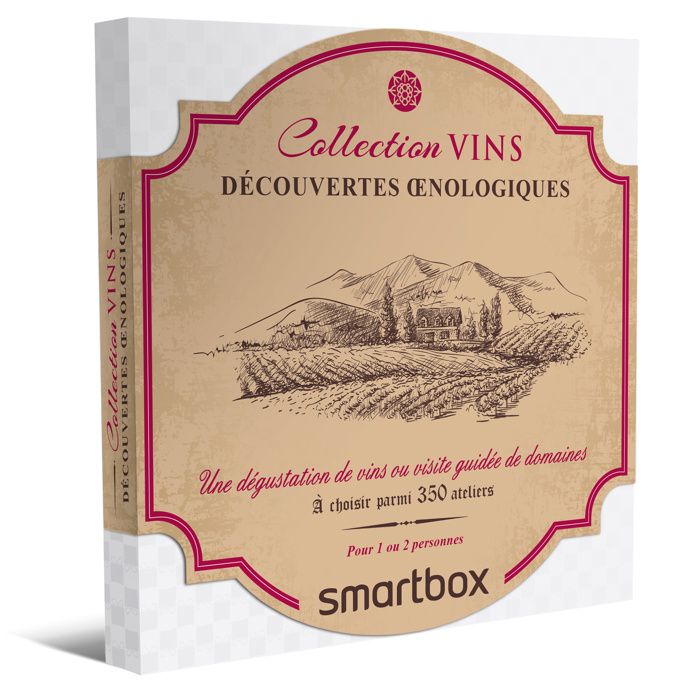 SMARTBOX - Coffret Cadeau - DÉCOUVERTES ŒNOLOGIQUES - 350 expériences à la découverte du vin : dégustations et visites de vignobles