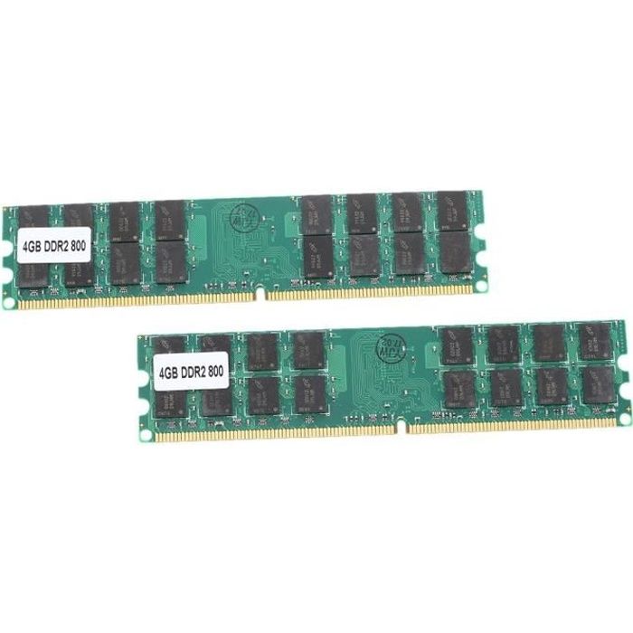 Vente Memoire PC 8G (2 x 4 G) Memoire RAM DDR2 PC2-6400 800MHz bureau non-ECC DIMM 240 broches AMD pas cher