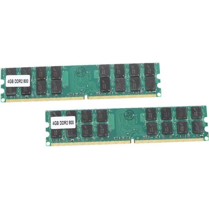 Vente Memoire PC 8G (2 x 4 G) Memoire RAM DDR2 PC2-6400 800MHz bureau non-ECC DIMM 240 broches AMD pas cher Vente Memoire PC 8G (2 x 4 G) Memoire RAM DDR2 PC2-6400 800MHz bureau non-ECC DIMM 240 broches AMD pas cher