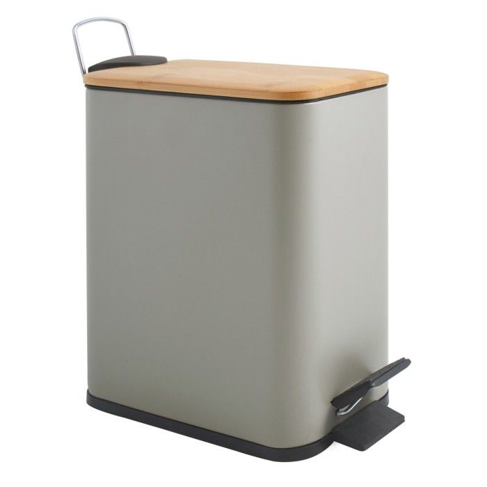 Poubelle à Pédale 3L Acier - Rose Foncé, Pour Salle De Bain - Hygiénique, Silencieuse, Design