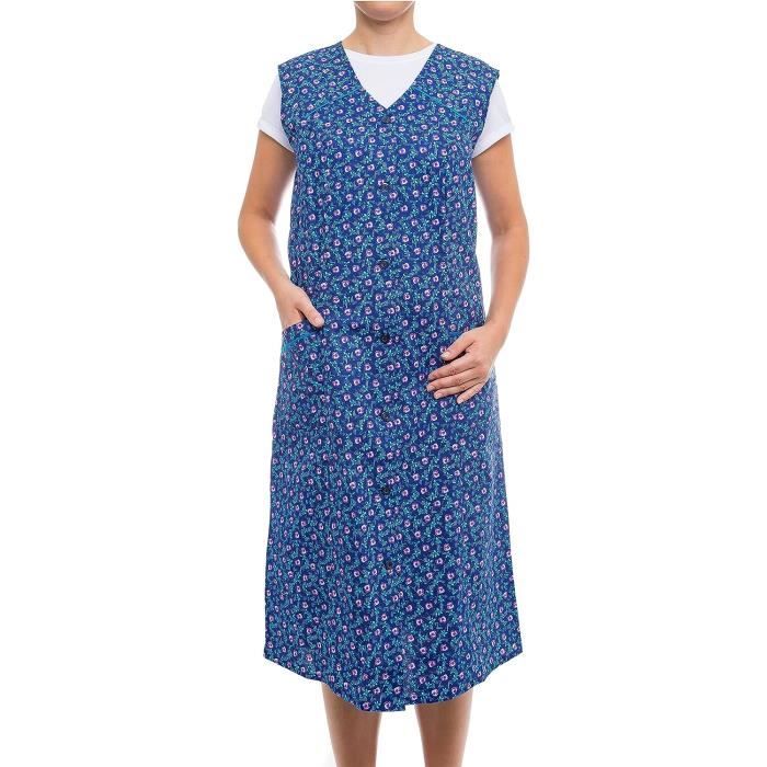 Tobeni Femme Blouse Tablier Longue en 100 Coton sans Manche223 Cdiscount Maison