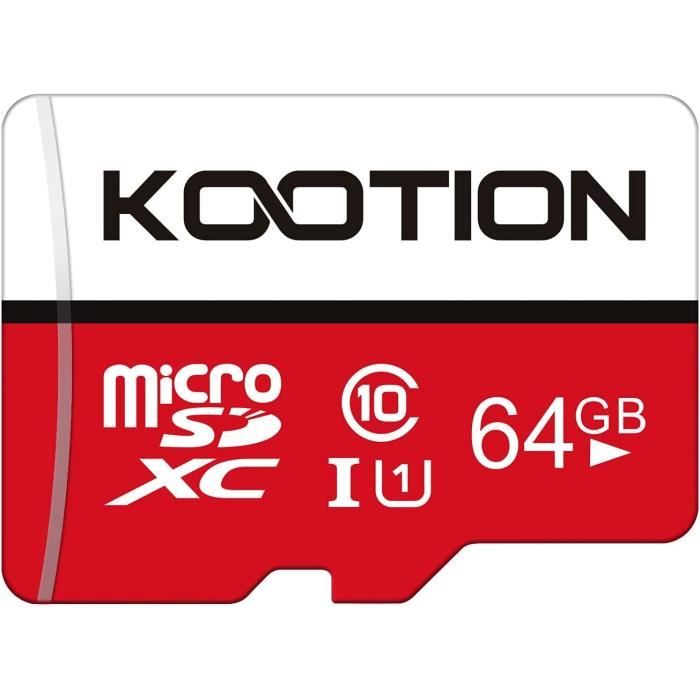 Carte SD 64 Go Micro SD Carte Mémoire UHS-I Vitesse jusqu'à 80 m-s,TF ...