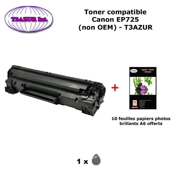 Toner Generique Canon Ep725 Pour Canon Lbp 6000 6020 6020b 6030 6030b 6030w 6680x Mf3010 Crg 725 10f Ppa6 T3azur Prix Pas Cher Cdiscount