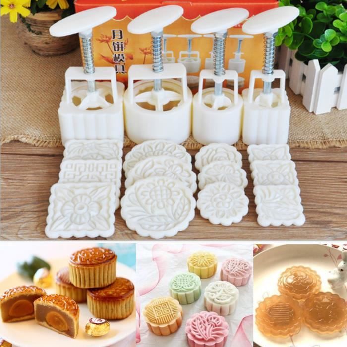 12Pcs Mooncake Gâteau de Lune Emporte Pièce DIY Moule Patisserie Biscuit  Découpe - Cdiscount Maison