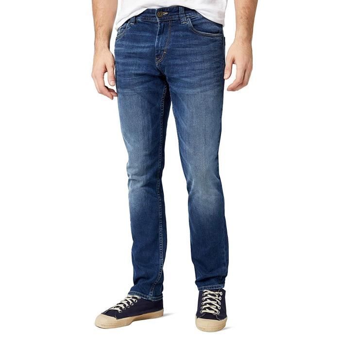 TOM TAILOR Pocket, Josh Regular, Jean Slim Homme Bleu (Mid