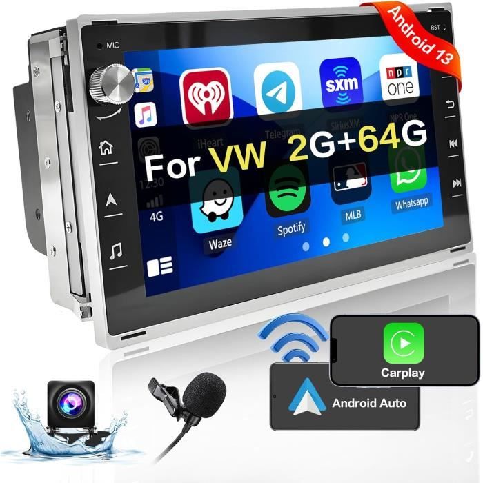 Hikity 4+128GB Android 15 Autoradio Carplay Pour Peugeot 3008