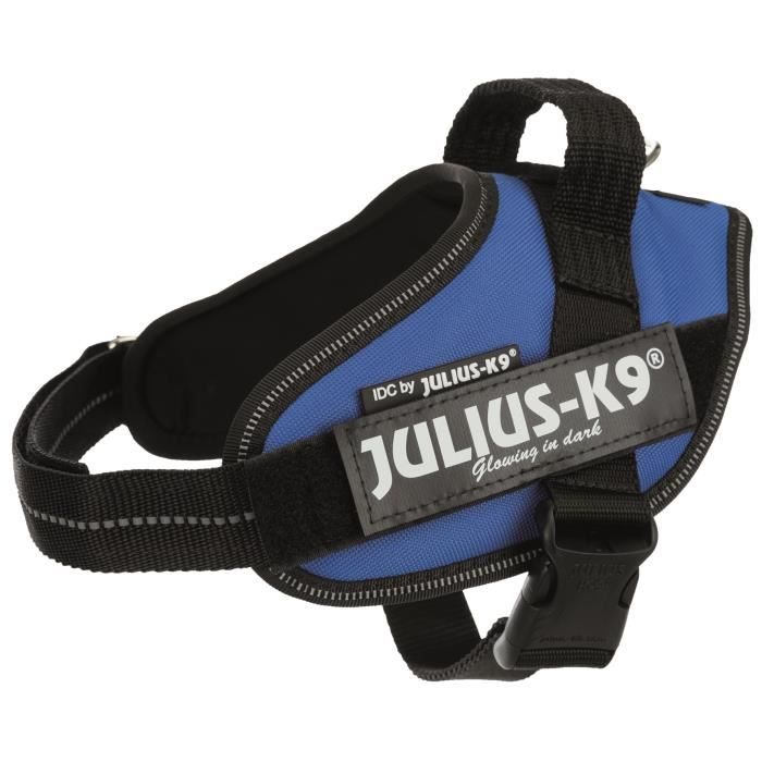 JULIUS K9 Harnais Power IDC Mini–M : 49–67 cm - 22 mm - Bleu - Pour chien