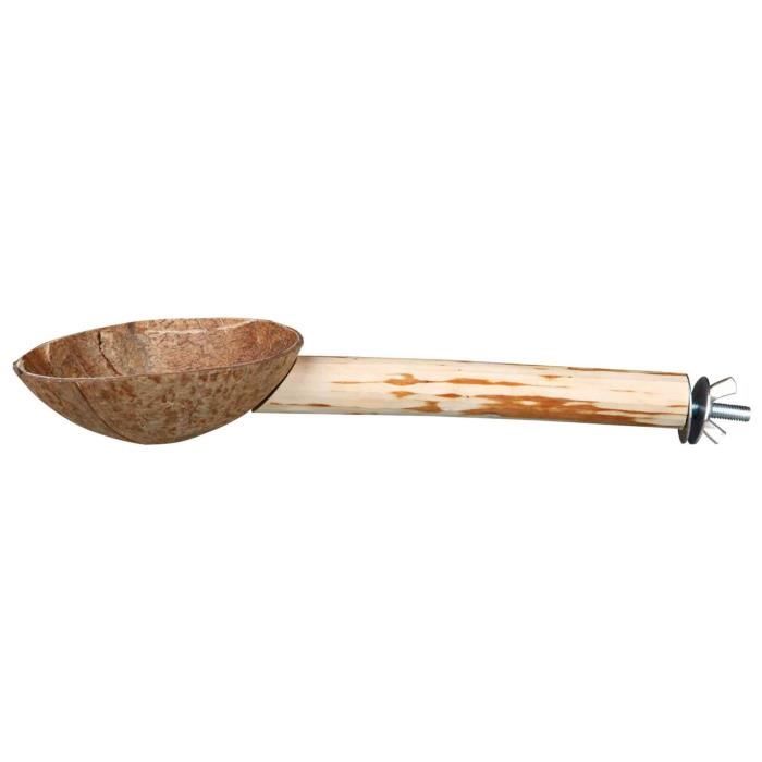 Perchoir pour oiseaux - TRIXIE - Lot de 3 - Noix de coco - Bois - 25 cm/ø 18 mm