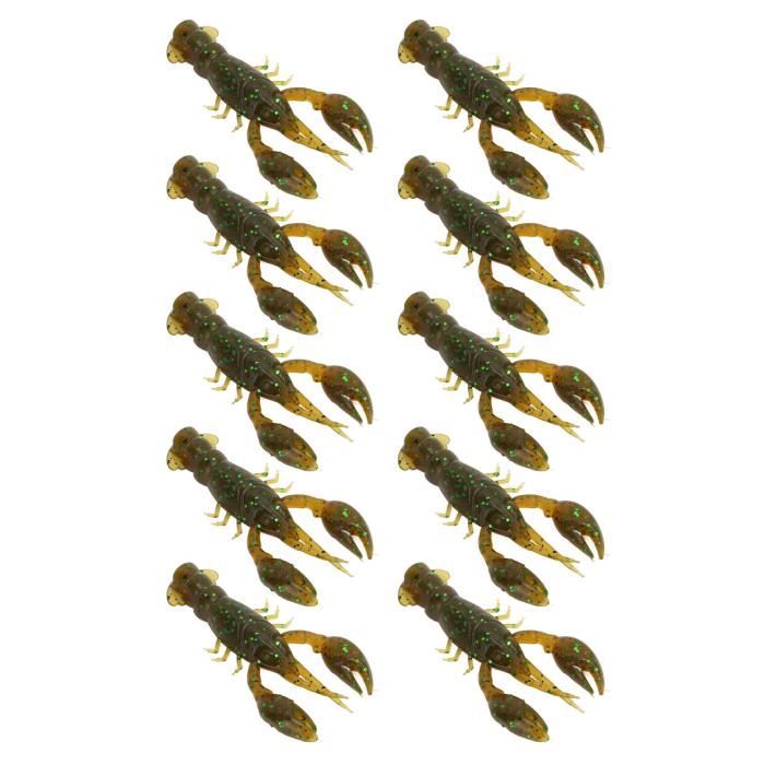 5pcs Appâts De Pêche PVC Souple Crabe Artificiel Réaliste - Lot De 5 Leurres Crabe Avec Crochets - Accessoires Pêche