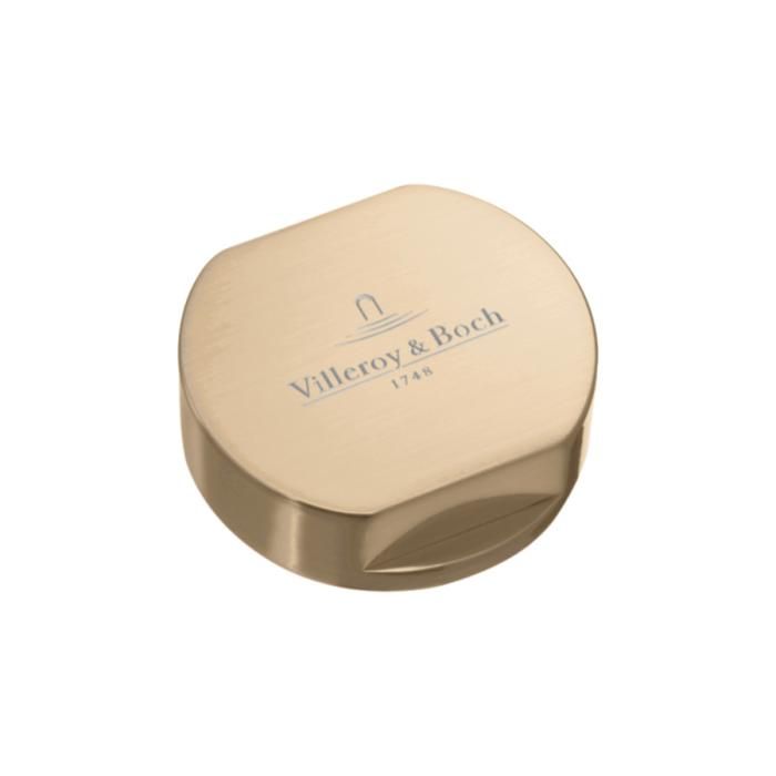 Bouton pour mécanisme 2 cuves VILLEROY & BOCH en acier inoxydable finition or - vue 2
