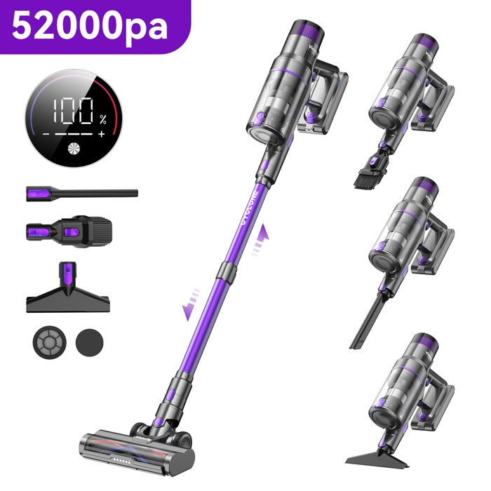 Aspirateur Balai sans fil puissant multifonctions 8 en 1 VICSONIC S7 - Sans  Sac - 35000Pa/520W - Autonomie 65 min - Ecran Tactile - Cdiscount  Electroménager