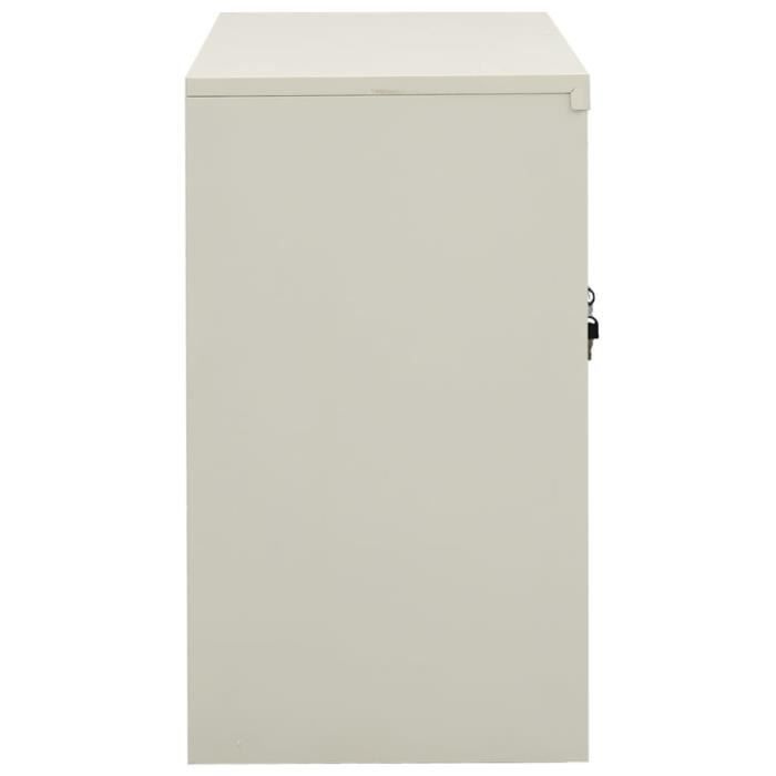 armoire de bureau gris clair 90x40x70 cm acier - yosoo - 0f030601335927