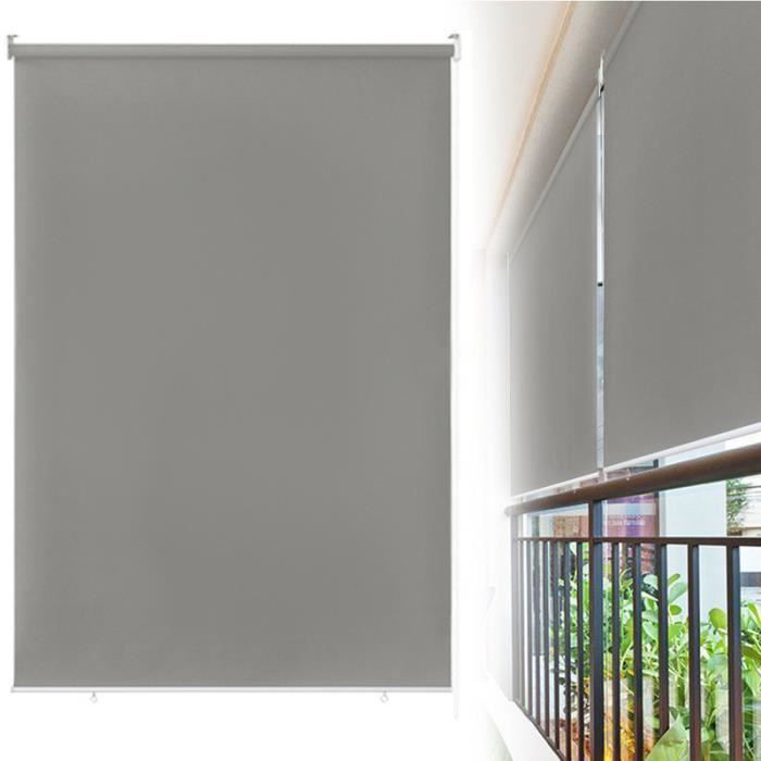 YUENFONG Store exterieur - Store déroulant vertical Pare-vue pour balcon Protection solaire Protection UV 180 x 240 cm, Gris