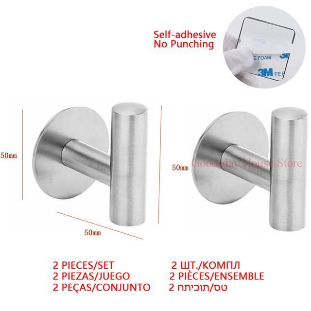 Lot De 4 Porte-rouleaux De Papier Toilette Auto-adhésifs Et
