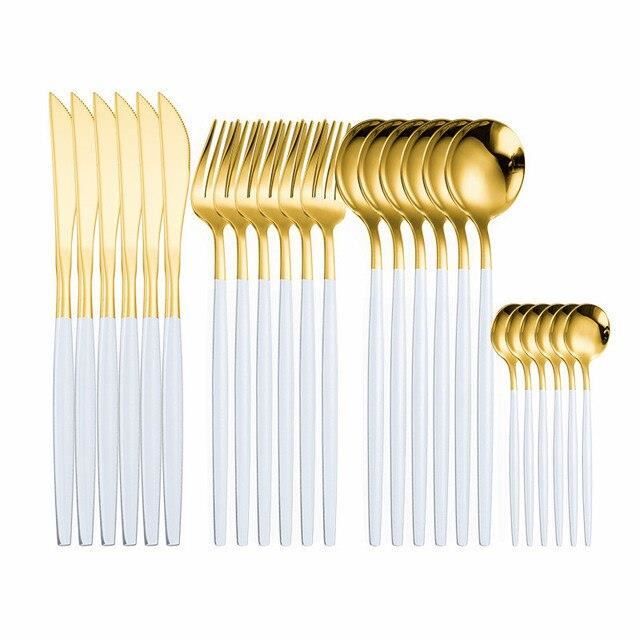 Set De Couverts 30 Pièces Acier Inoxydable - Service Pour 6 - Modèle Eclipse