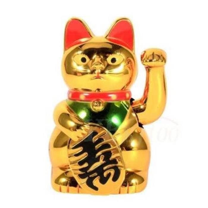 ManekiNeko Doré Lucky Cat pour Famille Office Décoration Cdiscount