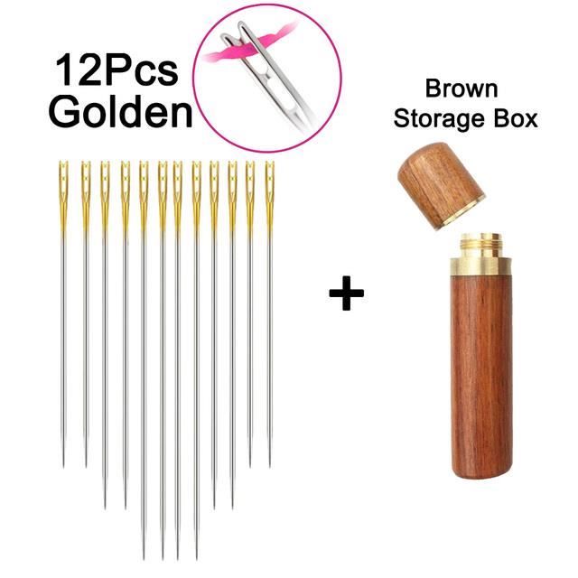 Assortiment De 25 Aiguilles à Coudre En Acier Inoxydable Trimming Shop – 5 Tailles De 4,1 à 6 Cm – Pour Matelassage, Broderie, Couture – Tube De Rangement Inclus