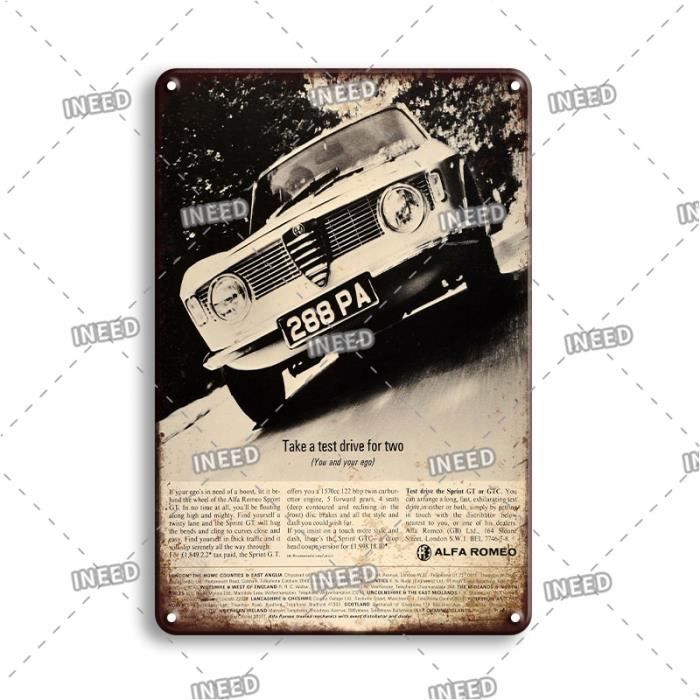 Panneau Métal Personnalisé Pour Garage / Grotte D'homme - Style Rouillé, Aluminium Rouge