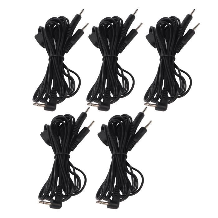Fils électrodes Pour Stimulateur TENS/EMS - Lot De Fils De Connexion - Accessoire électrothérapie