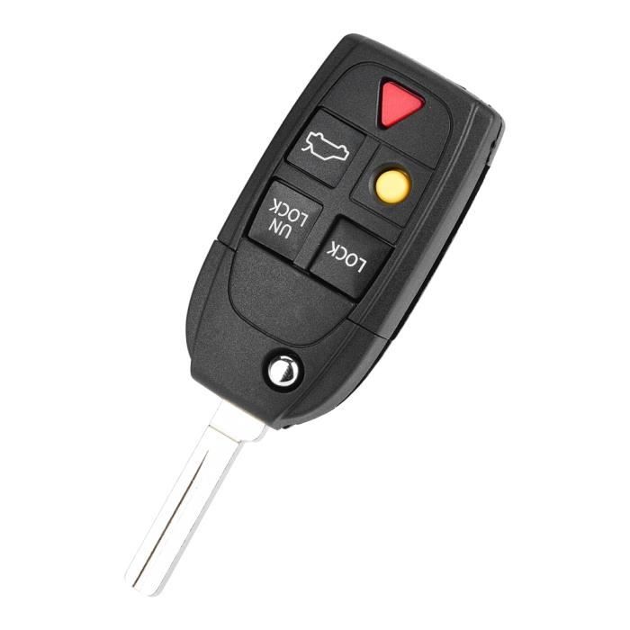 Clé De Voiture Volvo Avec Bouton - Occasion Fonctionnelle - Couleur Noir