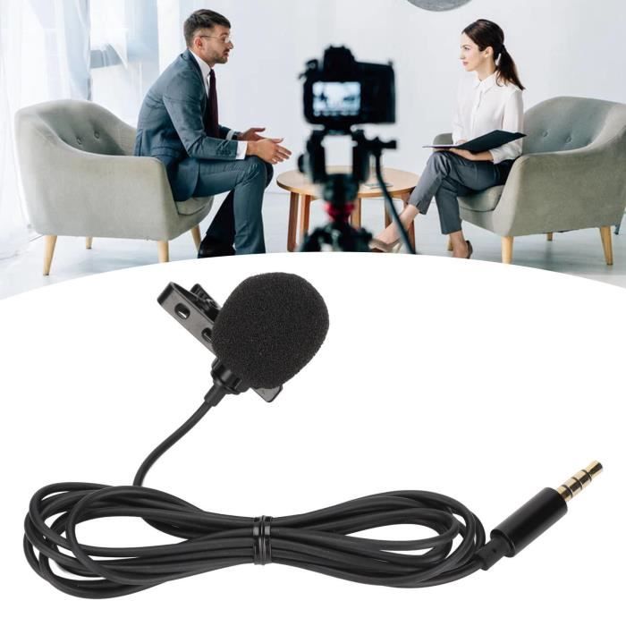 Microphone à Condensateur Denash - Omnidirectionnel, Avec Clip 360° - Compatible Smartphones, PC, Caméras