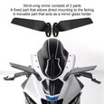 Rétroviseur de Moto de Remplacement Anti-vent Pivotant pour Ninja 250 300 H2 H4 pour ZX10R ZX6R ZX-636 2019-2022-1
