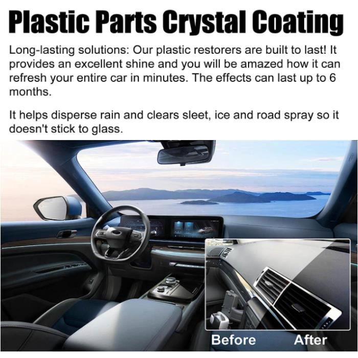 Rénovateur Plastique Voiture Crystal Coating Intérieur Extérieur 300ml - TO-HIRMMEL