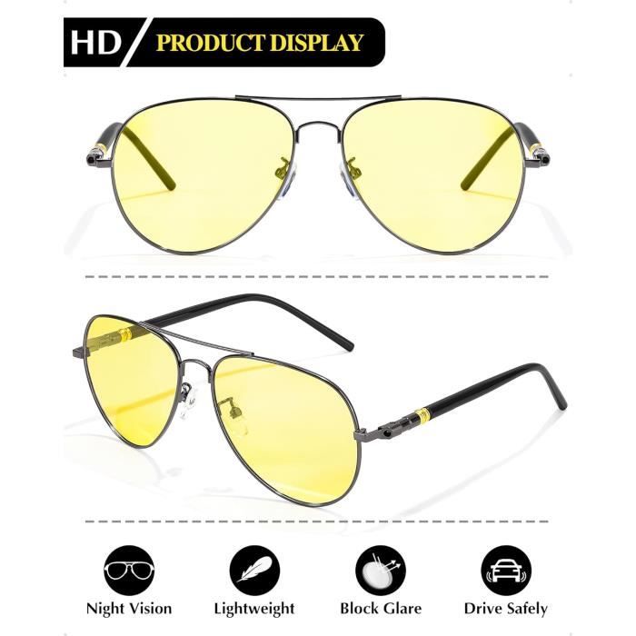 Lunettes Conduite De Nuit Polaris es Pour Homme Anti Reflet Avec
