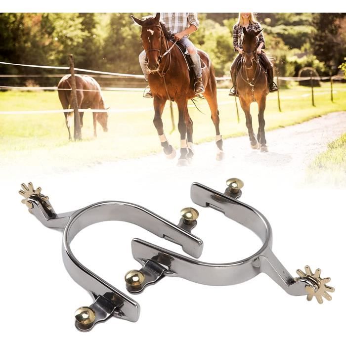 Éperons Cowboy Western En Acier Inoxydable - Lot De 2 - Style Western Authentique Pour Équitation