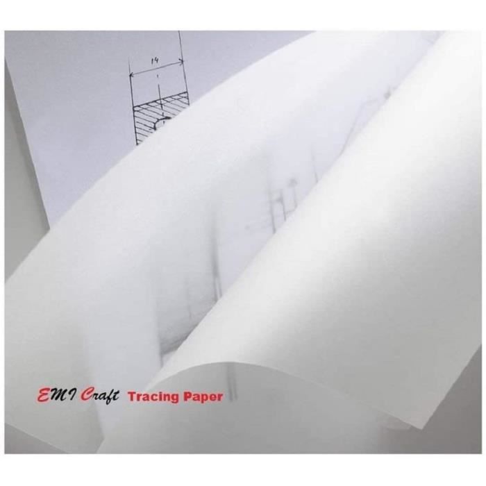 Papier Calque A4 - 110 Feuilles | 60g/m² | Transparent Pour Dessin, Bricolage & Emballage