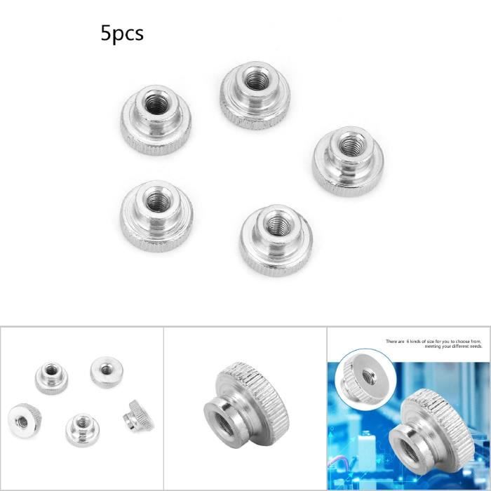 Sourcing Map Lot De 4 Boutons De Serrage Moletés M8 X 10 Mm