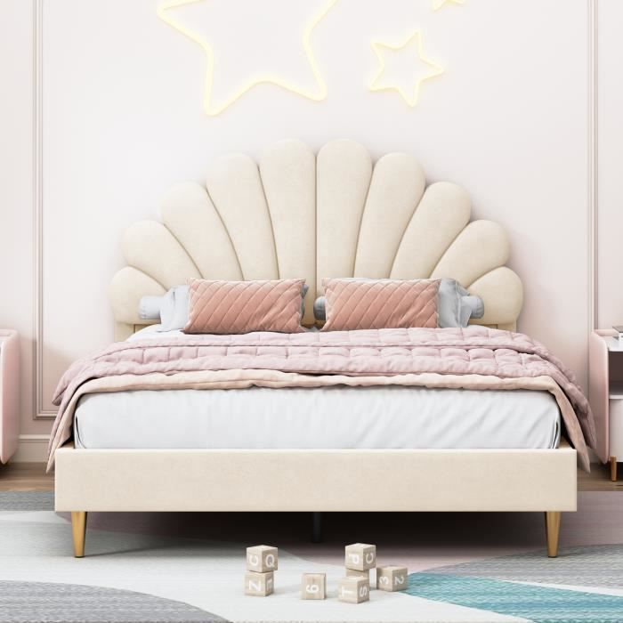 Tête De Lit En Forme De Fleur Blanche – Dimensions 190 X 81 X 2,5 Cm – Pour Lits 150 à 180 Cm – Matériau Rotin – Décoration Chambre Romantique Et Bohème - 9