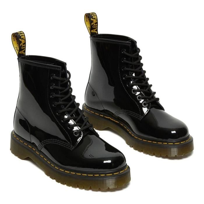 Bottines Femme Dr Martens 1460 BEX en Cuir Noir Talon Plat
