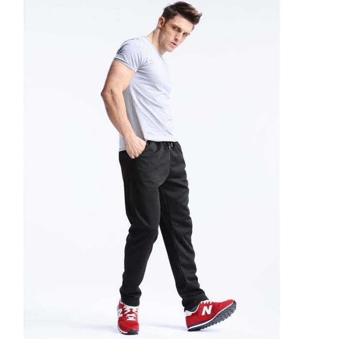 Pantalon de Jogging Homme Training Noir Respirant Taille