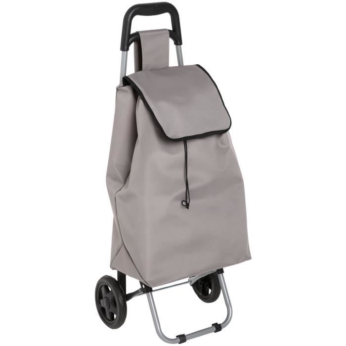 Chariot De Courses Urban Living H88CM – 3 Couleurs Design, Métal Robuste, Roulettes Pivotantes