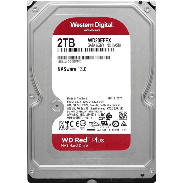 Disque Dur Interne WESTERN DIGITAL 10To 3.5'' Pour Video Surveillance