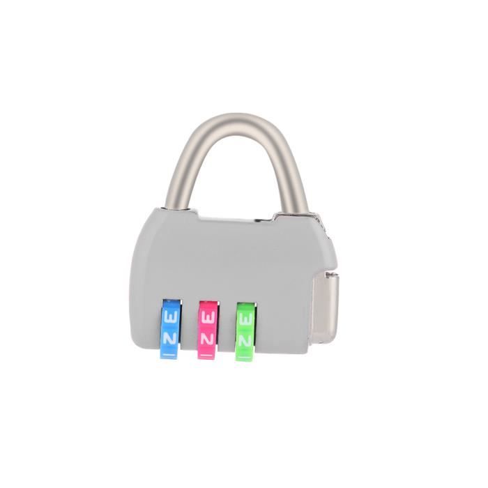 Cadenas à combinaison de Code à 3 chiffres pour bagages cadenas à  combinaison de numéro pour sac à fermeture éclair valise tiroir serrures  durables 
