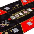 Tapis de Poker XXL - MAXSTORE - Dimensions 160x80 cm - Couleur Bleu-Noir - Jusqu'à 10 joueurs-2