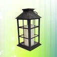 Lanterne de bougie décorative vintage noire classique 1PC avec LED pour la fête à maison de  PHOTOPHORE - LANTERNE A BOUGIE-2