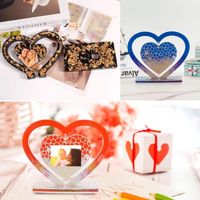 Moules En Résine époxy à Faire Soi-même, Cœur En Résine époxy, Cadre Photo, Ornements, Moule En Silicone, Résine époxy, Forme De Cœur, Cadre Photo Avec Petit Pour Bricolage Décoration