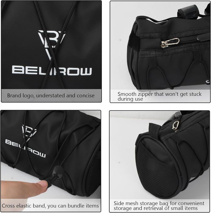 Sacoche De Guidon ELNLE 2.5L – Étanche 600D, Bandoulière Amovible, Protection Cadre – Pour Vélo Route, VTT, électrique