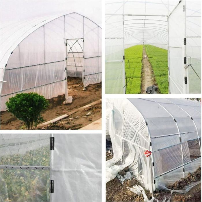 Pinces De Ferme 20 Mm Blanc Pour Tuyau Et Film - Lot De 20 Pièces Uxcell
