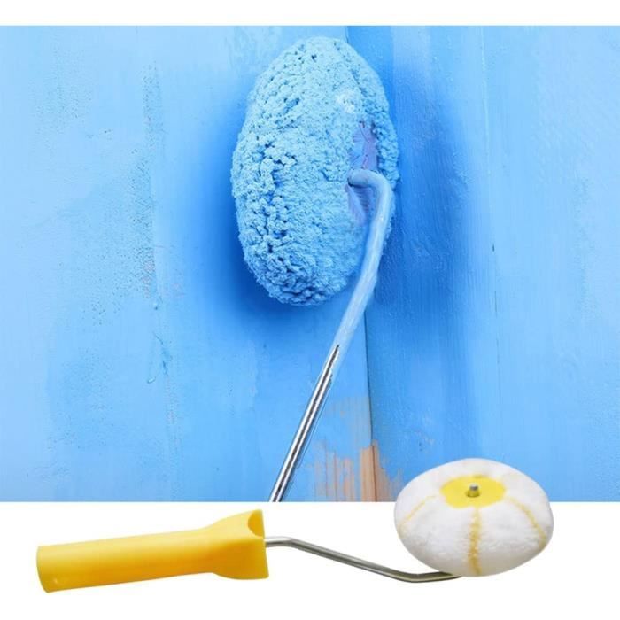 Rouleau à Peinture Incurvé Professionnel - Manche Long Et Recharges Incluses - Parfait Pour Tubes, Tuyaux Et Surfaces Arrondies (1¼" à 2¼")
